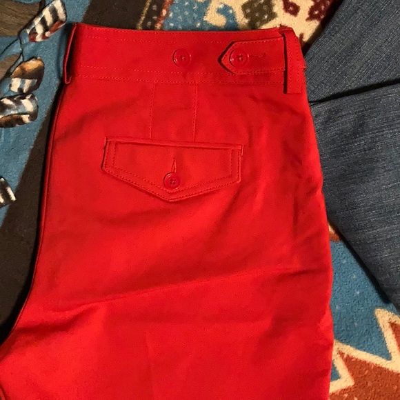 Red sleek work pants, comfortable and loose fit - Picture 3 of 4